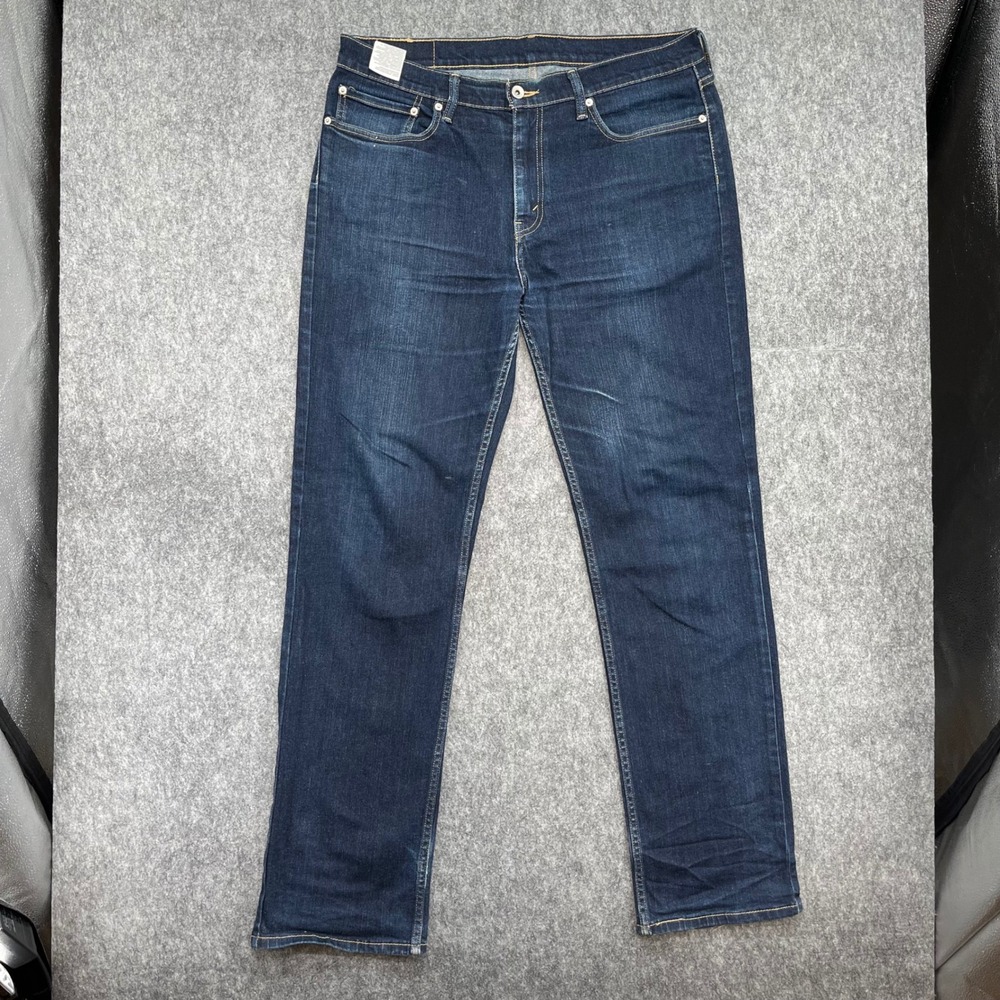 Levis 514 Straight Fit Jeans Mens 36x34 Dark Wash Blue Denim Pants